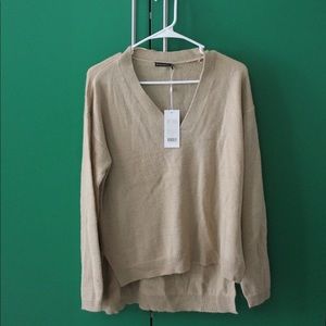NWT❗️Tan V-Neck Sweater